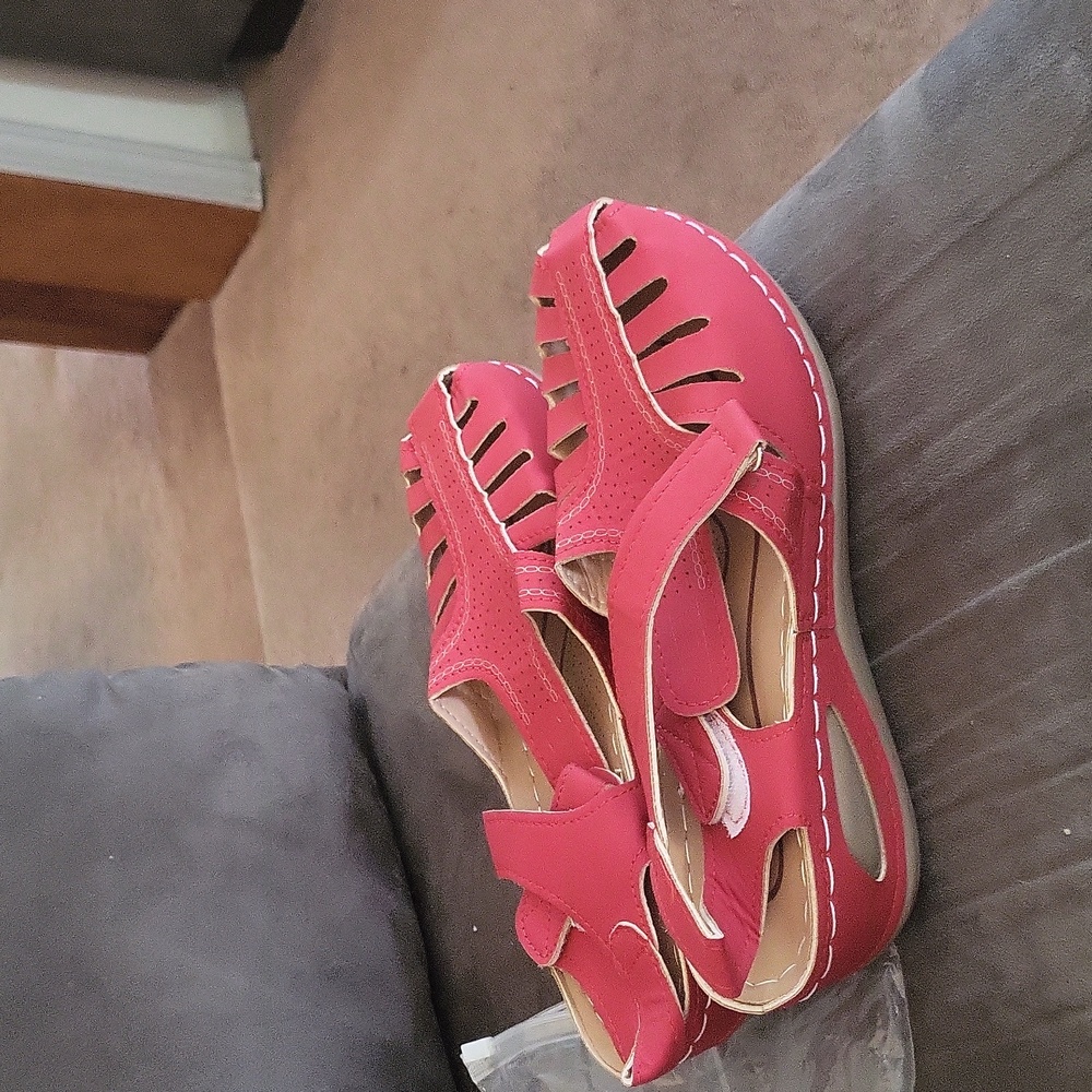 Red sandals